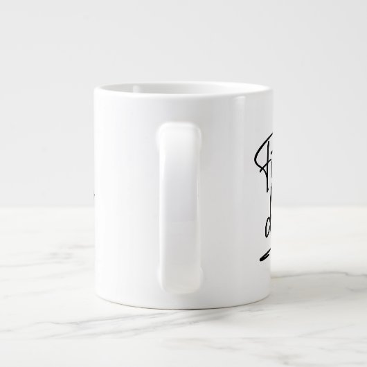 手術医パーソナライズされた市松模様に ジャンボコーヒーマグカップ (裏面)