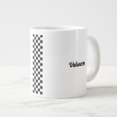 手術医パーソナライズされた市松模様に ジャンボコーヒーマグカップ (正面右)