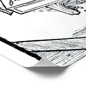 手術台と手術用楽器、'Da ポスター (角)