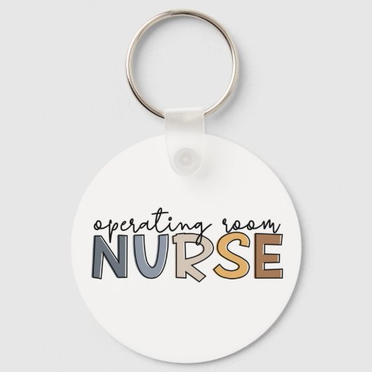 手術室のナースまたはナース評価 キーホルダー (正面)