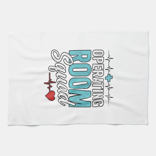 手術室チーム 外科看護師Tシャツデザイン_1 キッチンタオル (横)