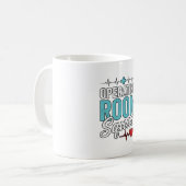 手術室チーム 外科看護師Tシャツデザイン_1 コーヒーマグカップ (正面左)