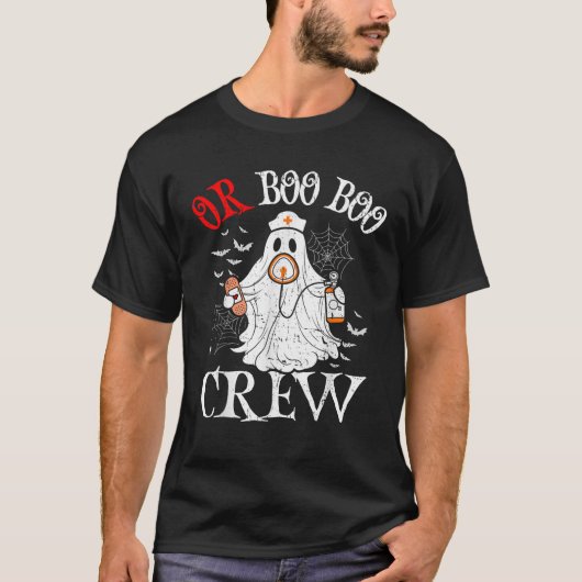 手術室ナースブクルーヴィンテージハロウィーンOR Tシャツ (正面)