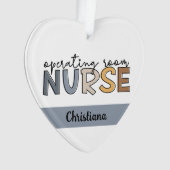 手術室パーソナライズされたナース又はナース オーナメント (正面)