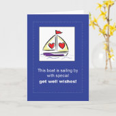 手術後に帆船が元気になる カード (黄色い花)