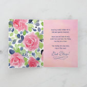 手術後の励ましのメッセージ - 書道デザイン カード (内部)