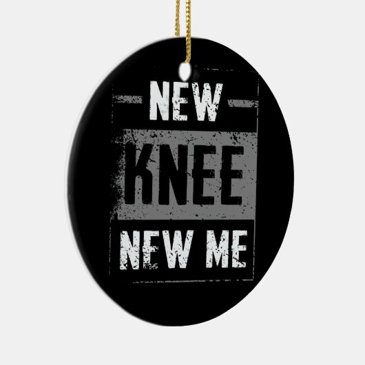 手術後の新しい膝の新しい私の置換手術 セラミックオーナメント (右)