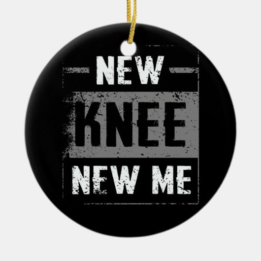 手術後の新しい膝の新しい私の置換手術 セラミックオーナメント (正面)