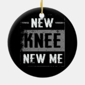 手術後の新しい膝の新しい私の置換手術 セラミックオーナメント (裏面)