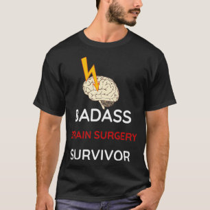 手術後 回復 Tシャツ BADASS 脳手術