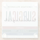 手術技パーソナライズされた術師の週または技術 ガラスコースター (裏面)