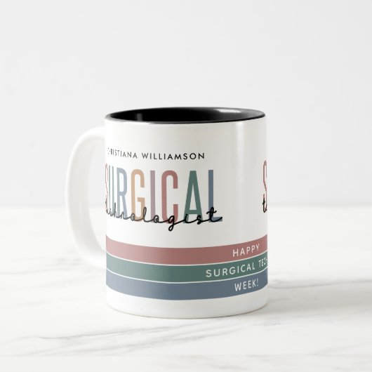 手術技パーソナライズされた術師の週または技術 ツートーンマグカップ (正面左)