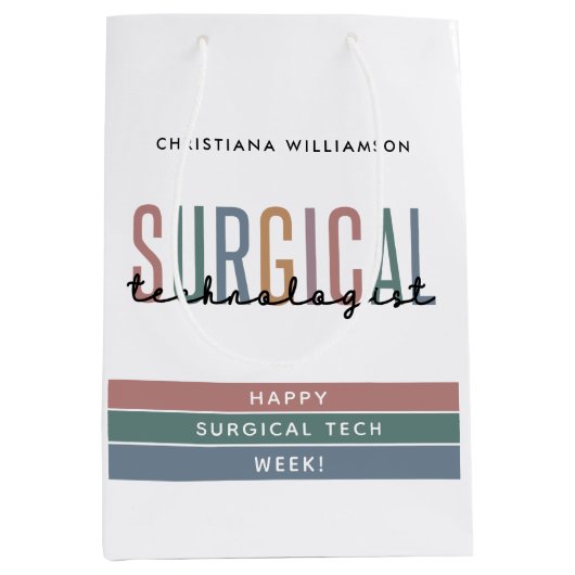 手術技パーソナライズされた術師の週または技術 ミディアムペーパーバッグ (正面)