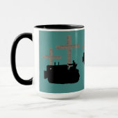 手術技師ブルドーザーヴィンテージクロス・イエス マグカップ (左)