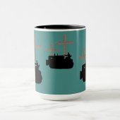 手術技師ブルドーザーヴィンテージクロス・イエス マグカップ (中央)