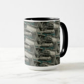 手術技師ヴィンテージブルドーザー美術用機器 マグカップ (正面右)