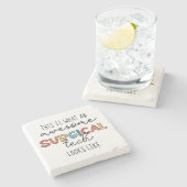 手術技術士おもしろいの手術または技術ギフト ストーンコースター (横)