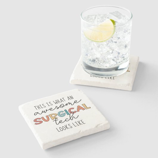 手術技術士おもしろいの手術または技術ギフト ストーンコースター (横)