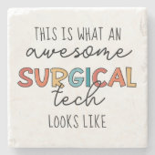 手術技術士おもしろいの手術または技術ギフト ストーンコースター (正面)