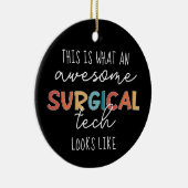 手術技術士おもしろいの手術または技術ギフト セラミックオーナメント (右)