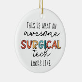 手術技術士おもしろいの手術または技術ギフト セラミックオーナメント (右)