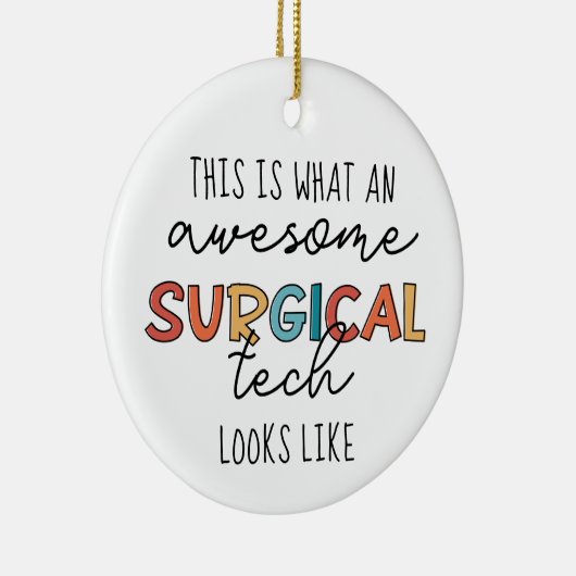 手術技術士おもしろいの手術または技術ギフト セラミックオーナメント (右)