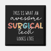 手術技術士おもしろいの手術または技術ギフト マグネット (正面)