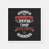 手術技術専門医が診断したスクラブ スタンダードカクテルナプキン (正面)