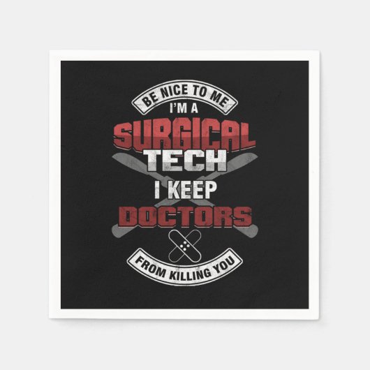 手術技術専門医が診断したスクラブ スタンダードカクテルナプキン (正面)