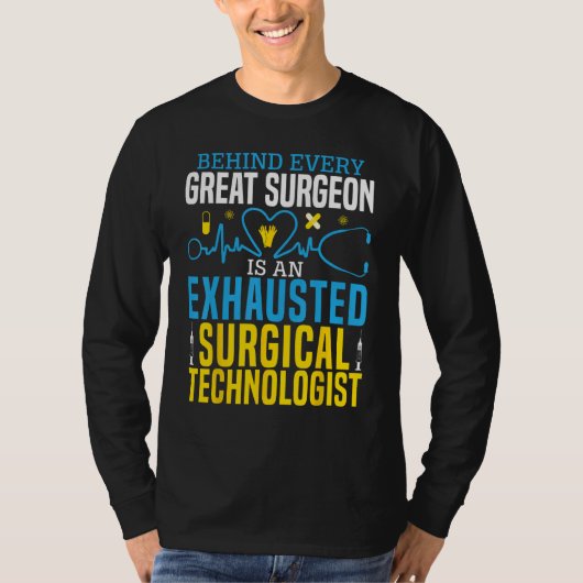 手術技術者外科技術外科スクラブ Tシャツ (正面)