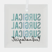 手術技術者外科技術外科 ガラスオーナメント (裏面)