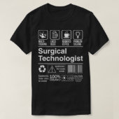 手術技術者製品おもしろいラベル Tシャツ (デザイン正面)