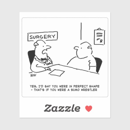 手術漫画の医師と患者。 シール (シート)