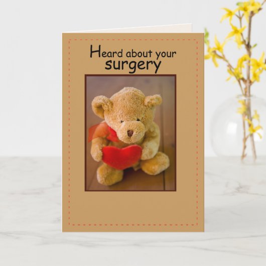 手術用ベアハート カード (黄色い花)