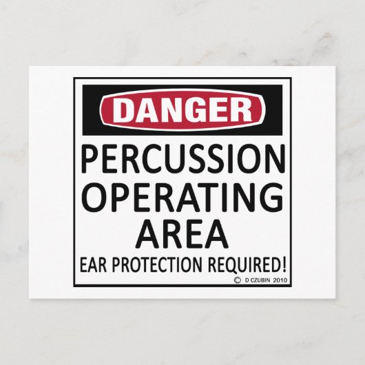 手術領域パーカッション ポストカード (正面)