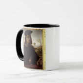 手袋が付いている青年、1514年のポートレート(窓ガラスの油 マグカップ (正面左)