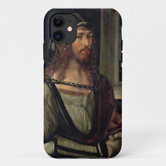 手袋との自画像、c.1498のために調査して下さい Case-Mate iPhoneケース (裏面)