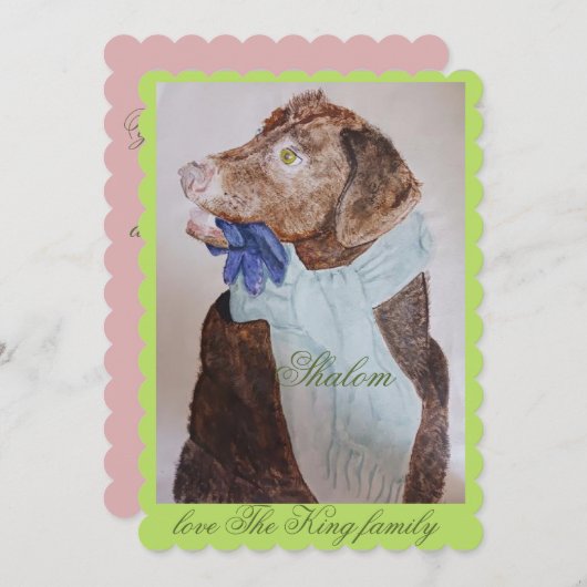 手袋とスカーフを持つ甘い犬 (正面/裏面)