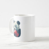 手袋の衣装を着た可愛いボクシング コーヒーマグカップ (正面左)