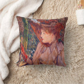 手袋をした女性 クッション (ブランケット)