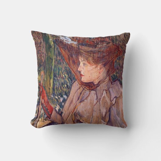 手袋をした女性 クッション (正面)