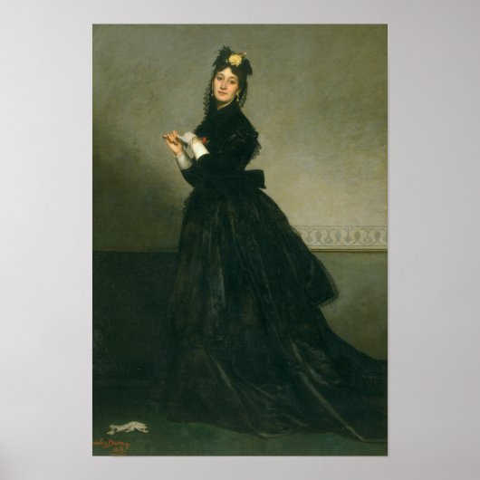 手袋を持った女性, 1869 ポスター (正面)