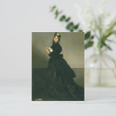 手袋を持った女性， 1869 ポストカード (スタンド正面)