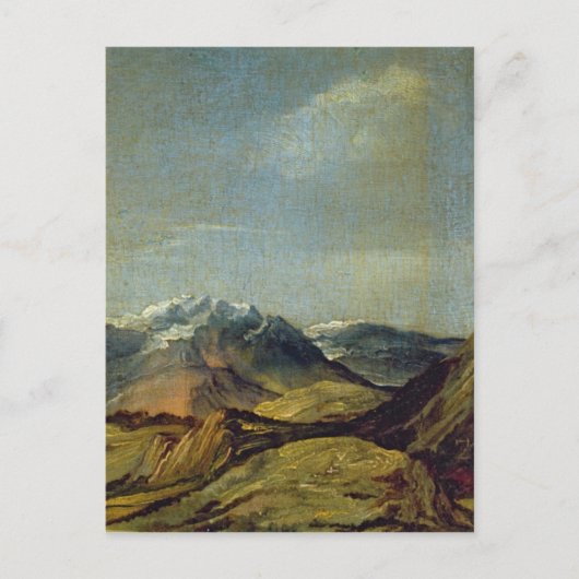 手袋付きセルフポートレート， 1498 ポストカード (正面)