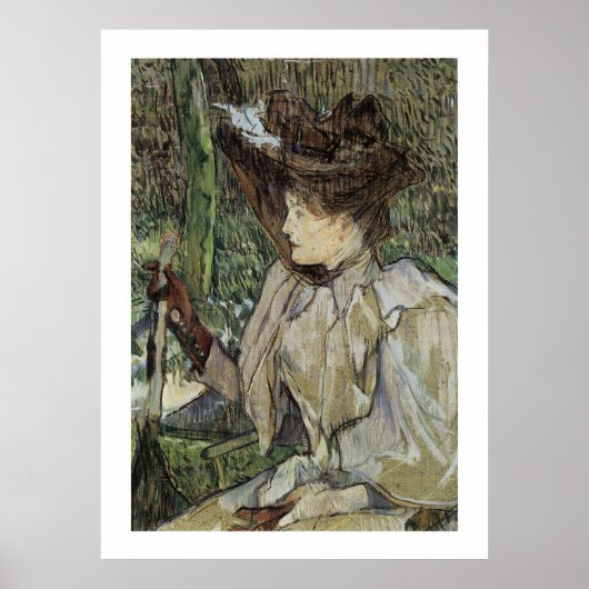 手袋付き女性(礼金プラツァー) ポスター (正面)