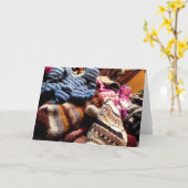 手袋・ミトン カード (黄色い花)