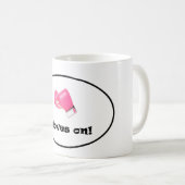 手袋! 明るいピンクのボクシンググラブ コーヒーマグカップ (正面右)