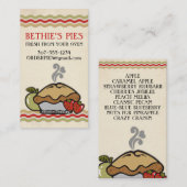 手製のりんごのいちごパイパン屋のフルーツパイ 名刺 (正面/裏面)