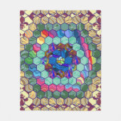 手製のキルト フリースブランケット (正面)