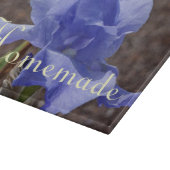 手製のギフトのガラスまな板のアイリス花 カッティングボード (角)